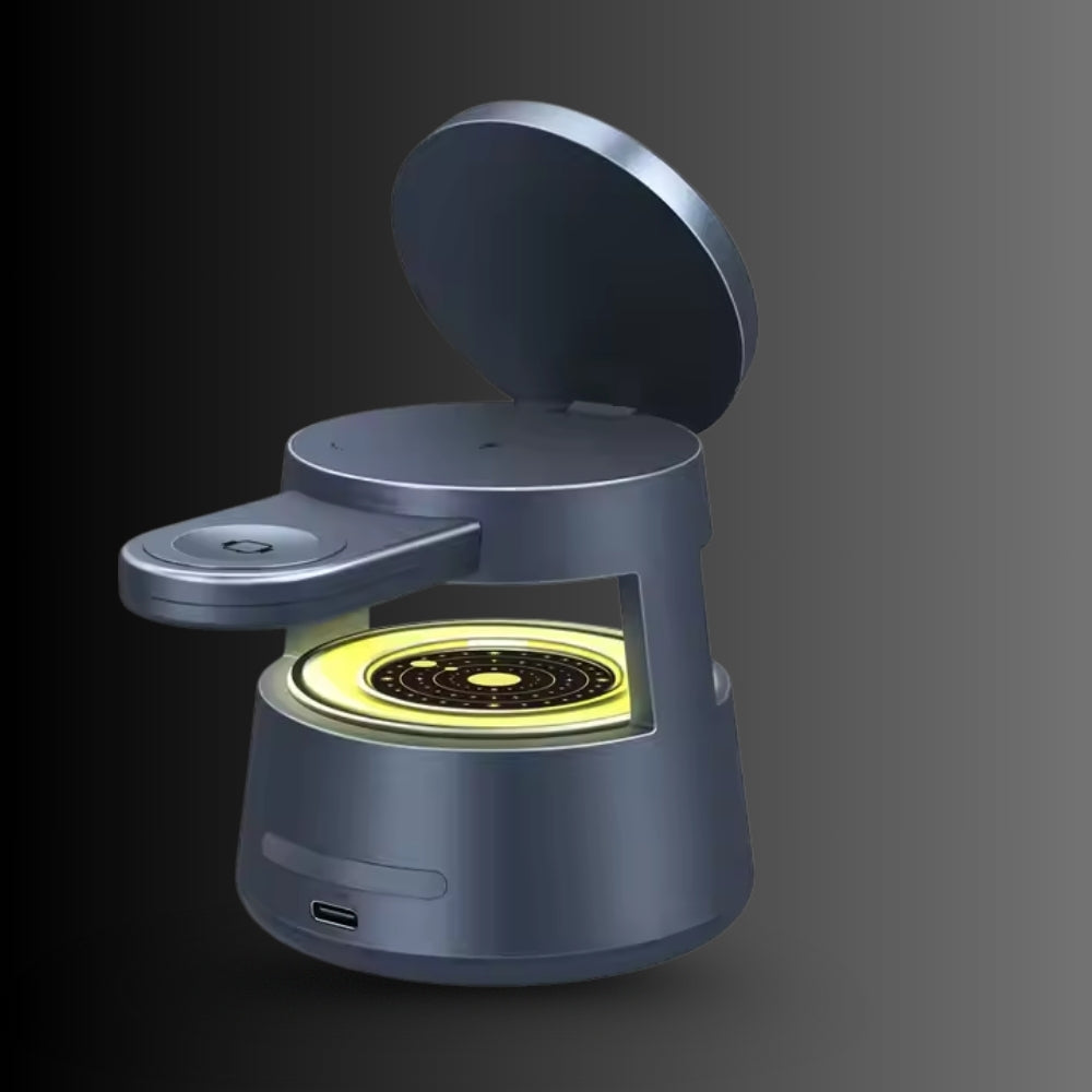 5 in 1 Wireless Fast Magnetic Charger With Smart Light.