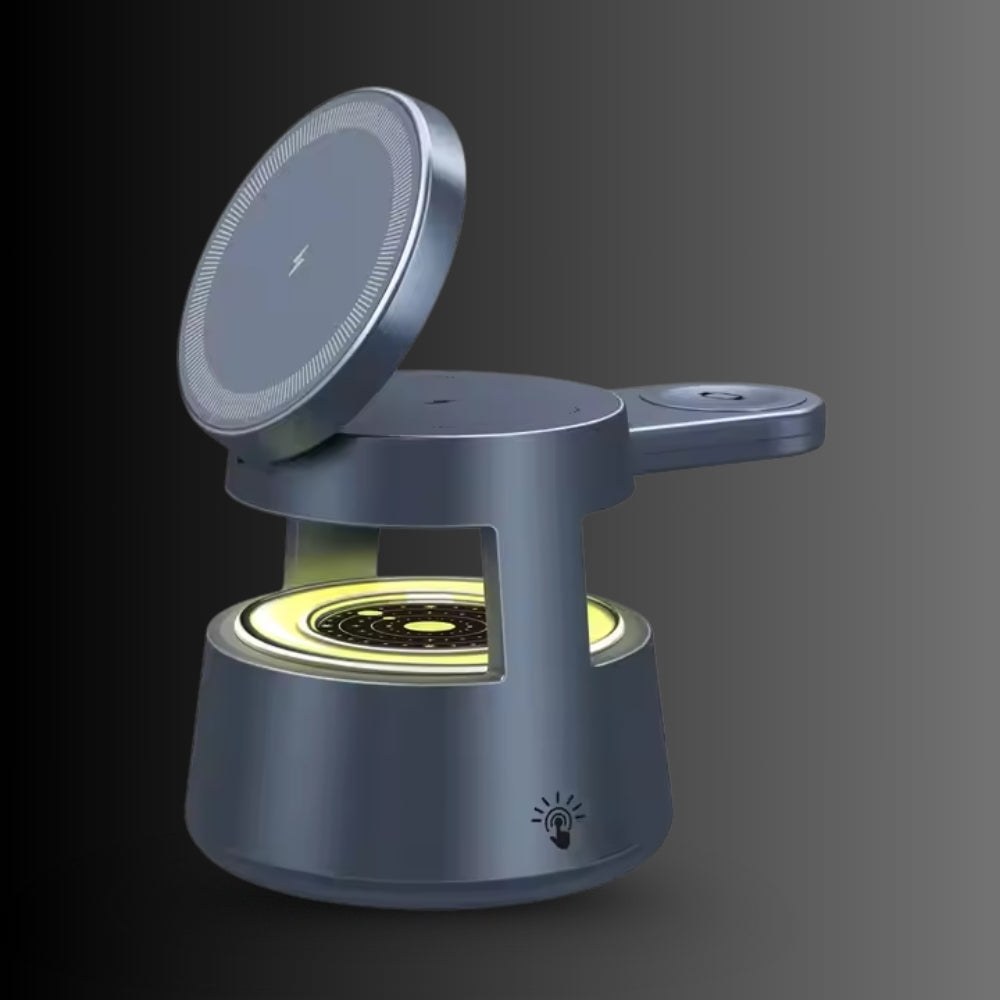 5 in 1 Wireless Fast Magnetic Charger With Smart Light.