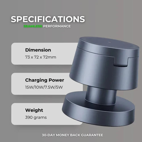 5 in 1 Wireless Fast Magnetic Charger With Smart Light.